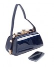 Navy-Blue-Patent-Elegant-Occasion-Designer-Handbag-with-Gold-Trim-by-Peach-0-1