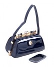 Navy-Blue-Patent-Elegant-Occasion-Designer-Handbag-with-Gold-Trim-by-Peach-0