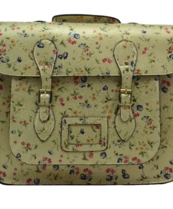 New-Girly-HandBags-Faux-Leather-Floral-Satchel-Patent-Messenger-Bag-Crossbody-College-Bag-Grab-Handle-Gold-0