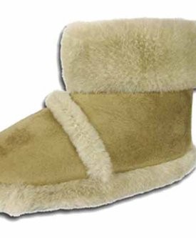New-Ladies-Coolers-Branded-FUR-COLLAR-Microsuede-Textile-Upper-Fluffy-Lined-Snugg-Boot-Slipper-Size-3-4-5-6-7-8-UK-5-6-EU-38-39-Beige-0