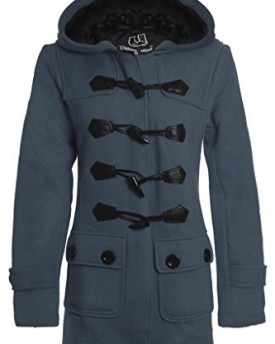 New-Ladies-Womens-Button-Duffel-Hooded-Trench-Jacket-Coat-Size-UK-8-14-uk-14-charcol-0