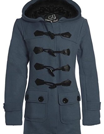New-Ladies-Womens-Button-Duffel-Hooded-Trench-Jacket-Coat-Size-UK-8-14-uk-14-charcol-0