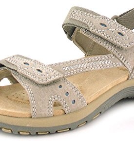 New-LadiesWomens-Grey-Earth-Spirit-Arlington-Comfort-Style-Sandals-Grey-UK-5-0