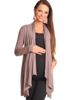 New-Maternity-Floaty-Waterfall-Cardigan-Shrug-Jacket-Top-4008-10-Cappuccino-0