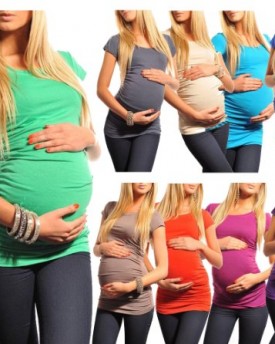 New-Maternity-Top-T-Shirt-Pregnancy-Top-Clothing-Size-8-10-12-14-16-18-5010-Variety-of-Colours-12-Black-0