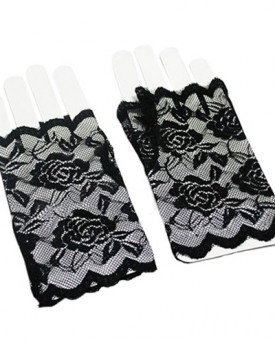 New-Party-Sexy-Dressy-Women-Lace-Gloves-Mittens-Fingerless-Black-0