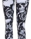 New-Plus-Size-Ladies-Skull-Floral-Print-Womens-Long-Black-Flower-Patterned-Stretch-Pants-Leggings-Size-16-18-0-0