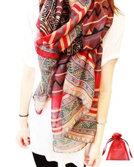 New-Retro-Women-Lady-Bohemian-Voile-Soft-Silk-Scarf-Large-Beach-Shawl-Scarves-Red-0