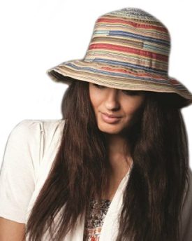 New-Season-For-2013-Ladies-Narrow-Brim-Ribbon-Braid-Fashion-Sun-Hat-Multicoloured-Horizontal-Striped-0