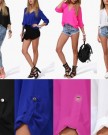 New-Spring-Womens-Fashion-Casual-V-neck-Roll-Up-Sleeve-Chiffon-Shirt-Blouse-Top-0-0