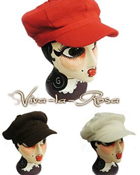 New-Vtg-1960s-GoGo-Retro-fine-knit-Mod-Twiggy-Baker-Boy-Peaked-Cap-Hat-0