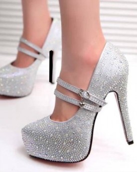 New-Women-Glitter-Rhinestones-Platform-High-Heel-Wedding-Shoes-Sexy-OL-Pumps-0