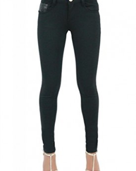 New-Womens-Ladies-Black-Biker-Legging-Leather-Panel-Skinny-Pants-UK-Sizes-8-10-12-14-0