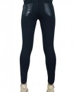 New-Womens-Ladies-Black-Biker-Legging-Leather-Panel-Skinny-Pants-UK-Sizes-8-10-12-14-0-3