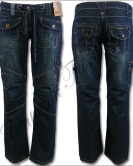 New-Womens-Ladies-Loose-Bootcut-Cargo-Combat-Jeans-10-0