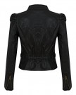 New-Womens-Ladies-Quilted-Faux-PVC-Leather-Look-Front-Zip-Up-Coat-Biker-Style-Jacket-Black-UK10-100-Polyester-0-0