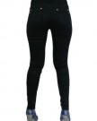 New-Womens-Ladies-waist-high-Jeans-colored-Golden-Button-Golden-Chain-detail-on-Pockets-36-Black-0-2