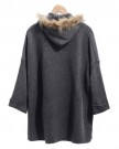 New-Womens-Oversized-Loose-Knit-Cardigan-Faux-Fur-Hooded-Coat-Zip-Jacket-Parkas-Gray-0-1