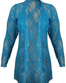 New-Womens-Plus-Size-Floral-Pattern-Lace-Cardigan-Long-Sleeve-Womens-Waterfall-Open-Top-Turquoise-Size-20-0