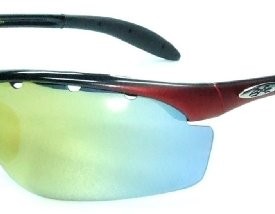 New-XLoop-HIJACK-Unisex-Sports-Wrap-Sunglasses-Cycling-Running-UV400-100-Protection-black-red-frame-mirror-iridium-lens-0