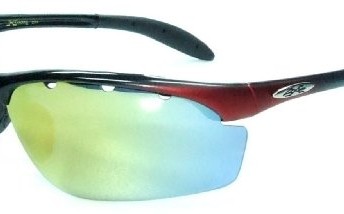 New-XLoop-HIJACK-Unisex-Sports-Wrap-Sunglasses-Cycling-Running-UV400-100-Protection-black-red-frame-mirror-iridium-lens-0