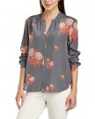 Nougat-Womens-Tara-Print-Floral-Button-Front-Long-Sleeve-Shirt-Grey-PewterCoral-Rose-Size-12-Manufacturer-Size2-0