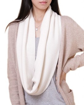 Novawo-Womens-Mens-Super-Soft-Cashmere-Solid-Infinity-Scarf-White-0