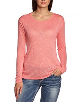 ONLY-Womens-Crew-Neck-Long-Sleeve-Jumper-Pink-Rosa-Sugar-Coral-16-1640-TCX-12-0