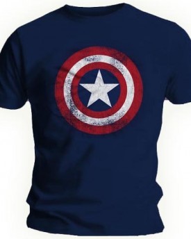 Official-T-Shirt-CAPTAIN-AMERICA-Distressed-SHIELD-XL-0