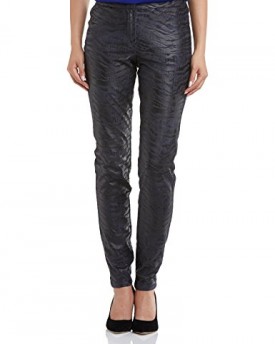 Olsen-Womens-Zebra-Print-Trouser-Black-Size-14-0