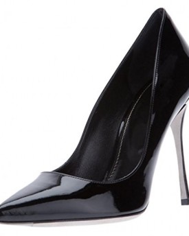 Onlymaker-Womens-High-Heel-Pointed-Toe-Pumps-Black-Coppy-Leather-Size-UK-10-0