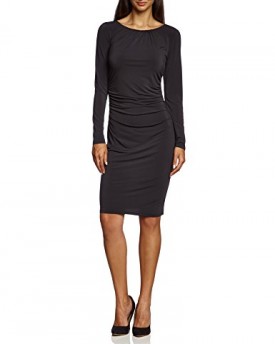 Oui-Womens-Long-Sleeve-Dress-Black-Schwarz-black-9990-10-0