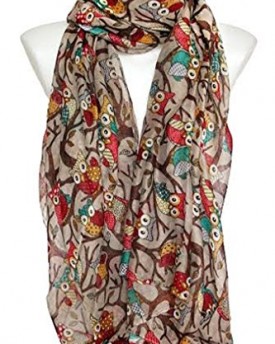 Owl-Print-Large-Maxi-Scarf-Scarves-Stole-Wrap-Shawl-Sarong-in-Pastel-Colours-Brown-0