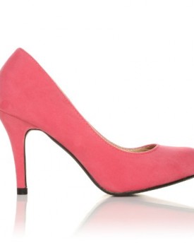 PEARL-Coral-Faux-Suede-Stiletto-High-Heel-Classic-Court-Shoes-Size-UK-5-EU-38-0