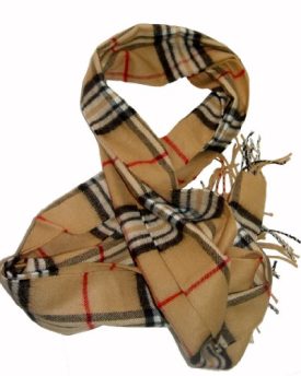 Peach-Couture-Unisex-Luxury-Cashmere-Feel-Plaid-Solid-Tassel-End-Warm-Scarves-Camel-Plaid-0