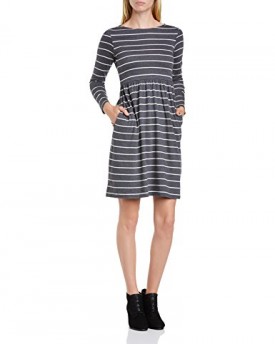 Peopletree-Womens-Fay-Jumper-Striped-Long-Sleeve-Dress-Grey-Melange-Size-8-0