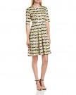Peopletree-Womens-Karen-Horse-Print-Tea-Short-Sleeve-Dress-Yellow-Size-14-0