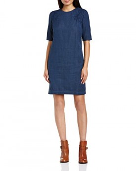 Peopletree-Womens-Patricia-Embroidered-Pencil-Short-Sleeve-Dress-Blue-Size-8-0