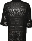 Plus-Size-Womens-Crochet-Knitted-Short-Sleeve-Ladies-Shrug-Cardigan-Top-Black-24-26-0-0