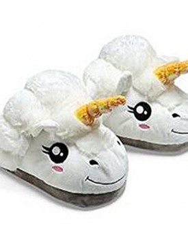 Plush-Unicorn-Slippers-ADULTS-Cartoon-white-slipper-3D-0