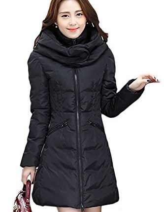 Queenshiny-Long-Womens-Slim-Down-Coat-Jacket-with-100-Rose-Belthood-0