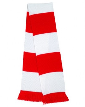 RESULT-TEAM-SCARF-FOOTBALL-RUGBY-SPORT-12-COLOURS-WHITE-RED-0