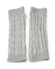 RHX-Women-Leisure-Long-Style-Braided-Knit-Arm-Winter-Warmer-Fingerless-Gloves-Grey-0-0