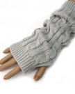 RHX-Women-Leisure-Long-Style-Braided-Knit-Arm-Winter-Warmer-Fingerless-Gloves-Grey-0-4