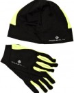 Ronhill-Vizion-Beanie-and-Glove-Set-BlackFluorescent-Yellow-MediumLarge-0