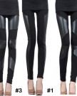 SAVFY-Fashion-Sexy-Woman-Lady-Stitching-Stretchy-Faux-Leather-Back-Tight-Leggings-Pants-2-Striped-0-1