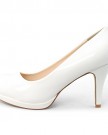 SHEOZY-Hot-Pumps-Shoes-Womens-Closed-Toe-Sexy-Gigh-Heel-Office-Work-Comfort-Patent-White-Size-UK6-0-1