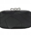 Satin-Clutch-Evening-Bag-With-A-Crystal-Bow-And-A-Long-Chain-Black-0-0