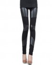 Sexy-Black-Tight-Legging-Modern-Women-Stitching-Stretchy-Pant-Faux-Leather-0