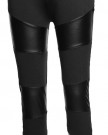 Sexy-Black-Tight-Legging-Modern-Women-Stitching-Stretchy-Pant-Faux-Leather-0-3